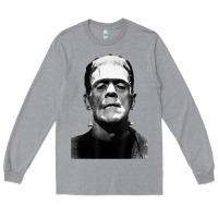 Heather Grey Classic Halloween Monster Horror Movie Frankenstein Monster Long Sleeve Tee - trangStudio