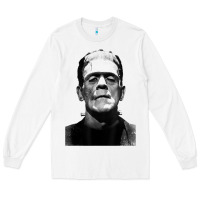 White Classic Halloween Monster Horror Movie Frankenstein Monster Long Sleeve Tee - trangStudio