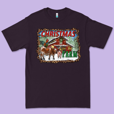 Christmas On The Farm Premium Tee Designed By Ranaportraitstore