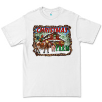 White Christmas On The Farm Premium Tee - RanaPortraitStore