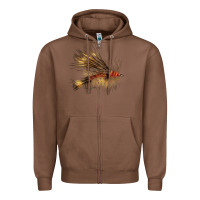 Chestnut Fish Fly Zipper Hoodie - LillyAllenDesigns