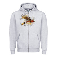 Heather Grey Fish Fly Zipper Hoodie - LillyAllenDesigns