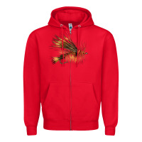 Red Fish Fly Zipper Hoodie - LillyAllenDesigns