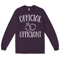 Plum Men Wedding Ordained Minister Gift Long Sleeve Tee - trangStudio