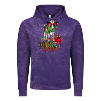 Cloud Purple mooey christmas holstein cow Vintage Hoodie - CowGirlArtShop