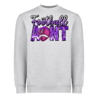 Heather Grey football aunt Heavyweight Sweatshirt - CowhideDigitalArt