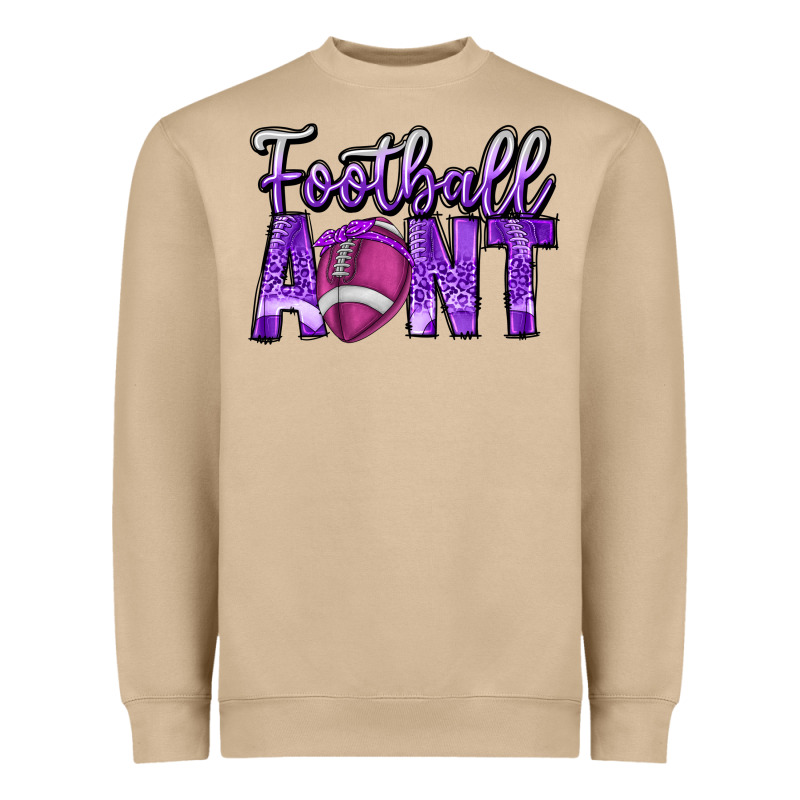 Football Aunt Heavyweight Sweatshirt by CowhideDigitalArt | Teevron