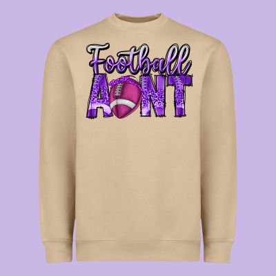 Football Aunt Heavyweight Sweatshirt Designed By Cowhidedigitalart
