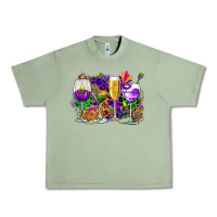 Oil Green mardi gras wine glasses cowgirl Urban Heavy Tee - CowGirlArtShop