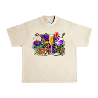 Sandshell mardi gras wine glasses cowgirl Urban Heavy Tee - CowGirlArtShop