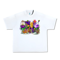 White mardi gras wine glasses cowgirl Urban Heavy Tee - CowGirlArtShop