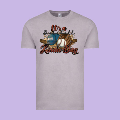 It's A Baseball Kinda Day Vintage Tee Designed By Howdyjamesfarm