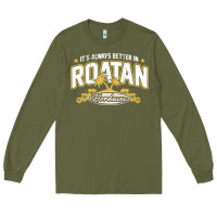 Army Green Roatan Honduras Souvenir Roatan Gift Travel Long Sleeve Tee - trangStudio