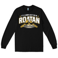 Black Roatan Honduras Souvenir Roatan Gift Travel Long Sleeve Tee - trangStudio