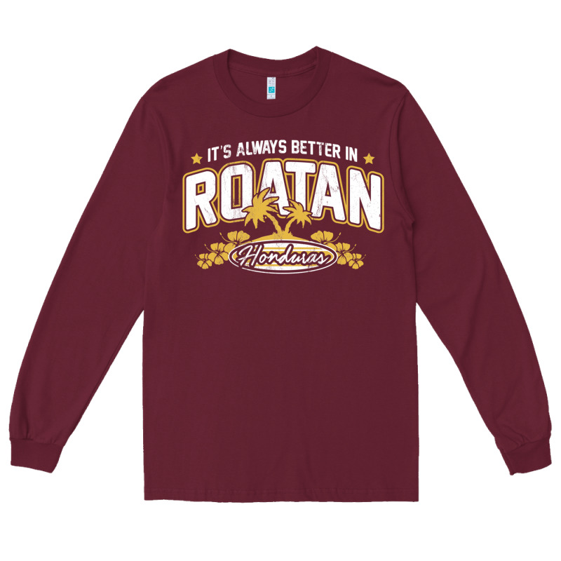 Roatan Honduras Souvenir Roatan Gift Travel Long Sleeve Tee by trangStudio | Teevron