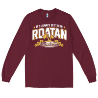 Burgundy Roatan Honduras Souvenir Roatan Gift Travel Long Sleeve Tee - trangStudio