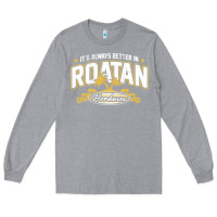 Heather Grey Roatan Honduras Souvenir Roatan Gift Travel Long Sleeve Tee - trangStudio