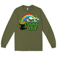 Army Green Have a lucky day Long Sleeve Tee - CowGirlArtShop