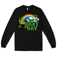 Black Have a lucky day Long Sleeve Tee - CowGirlArtShop