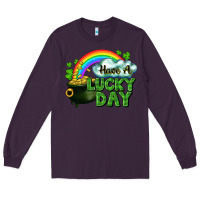 Plum Have a lucky day Long Sleeve Tee - CowGirlArtShop