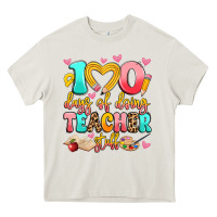 Cream 100 days of doing teacher stuff Heavy Core Tee - Artiststas