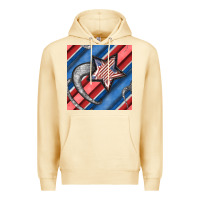 Pina Colada stripes & stars seamless pattern Premium Hoodie - BundleAndBundleShop