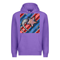 Purple stripes & stars seamless pattern Premium Hoodie - BundleAndBundleShop