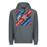 Rock stripes & stars seamless pattern Premium Hoodie - BundleAndBundleShop