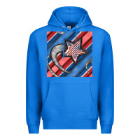 True Royal stripes & stars seamless pattern Premium Hoodie - BundleAndBundleShop