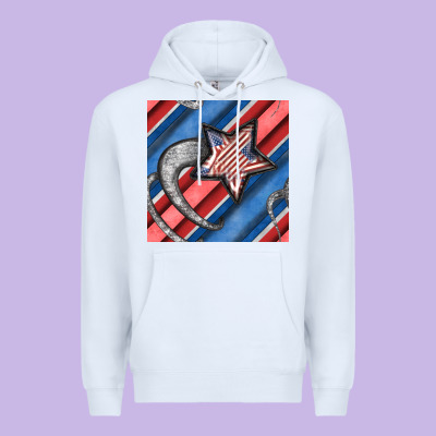 Stripes & Stars Seamless Pattern Premium Hoodie Designed By Bundleandbundleshop