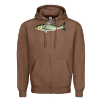 Chestnut Striped Bass Zipper Hoodie - LillyAllenDesigns