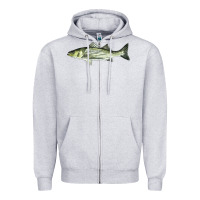 Heather Grey Striped Bass Zipper Hoodie - LillyAllenDesigns