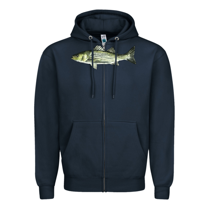 Striped Bass Zipper Hoodie by LillyAllenDesigns | Teevron