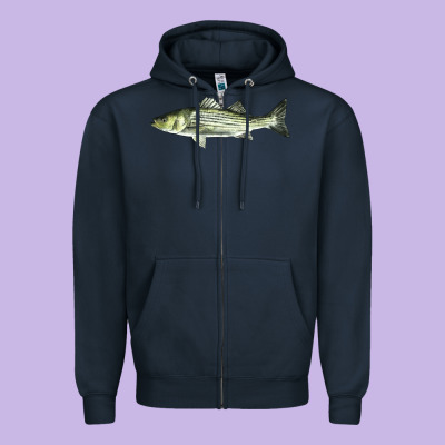 Striped Bass Zipper Hoodie Designed By Lillyallendesigns