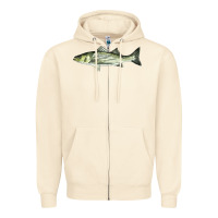 Sandshell Striped Bass Zipper Hoodie - LillyAllenDesigns