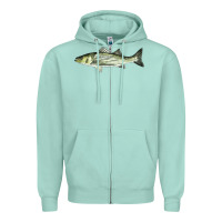 Seafoam Striped Bass Zipper Hoodie - LillyAllenDesigns