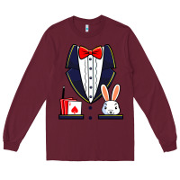 Burgundy magician costume halloween magic show men women kids boys Long Sleeve Tee - trangStudio
