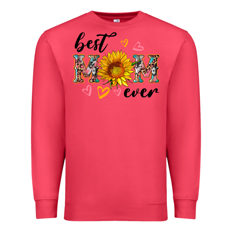 Best Mom Ever With Sunflower Premium Sweatshirt by Artiststas | Teevron