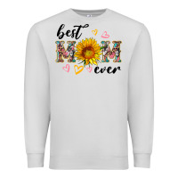 Dove Grey best mom ever with sunflower Premium Sweatshirt - Artiststas