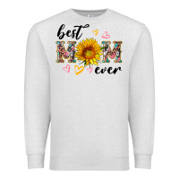 Oatmeal Heather best mom ever with sunflower Premium Sweatshirt - Artiststas