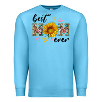 Ocean Blue best mom ever with sunflower Premium Sweatshirt - Artiststas