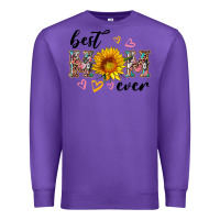 Purple best mom ever with sunflower Premium Sweatshirt - Artiststas
