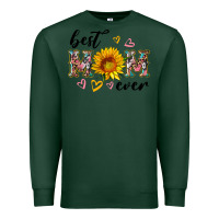 Sports Green best mom ever with sunflower Premium Sweatshirt - Artiststas