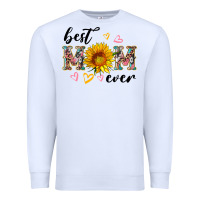 White best mom ever with sunflower Premium Sweatshirt - Artiststas