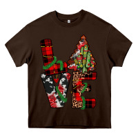Chocolate Brown christmas love Heavy Core Tee - JahusDesignShop