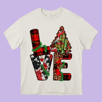 Christmas Love Heavy Core Tee Designed By Jahusdesignshop