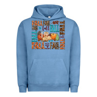 Pigment Pebble Blue fall fall  amd pumpkins Urban Hoodie - AdoDesignShop