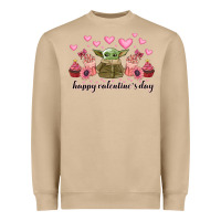 Happy Valentines Day Yoda Heavyweight Sweatshirt | Teevron