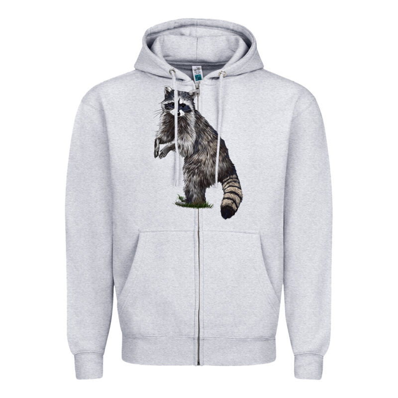 Raccoon Illustrations Zipper Hoodie by LillyAllenDesigns | Teevron