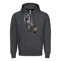 Smoke Raccoon Illustrations Zipper Hoodie - LillyAllenDesigns